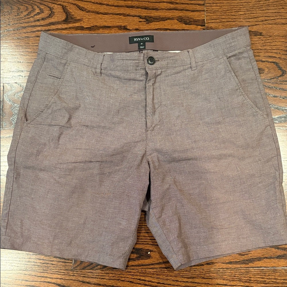 RW&CO. Men's Tan Flat Front Shorts